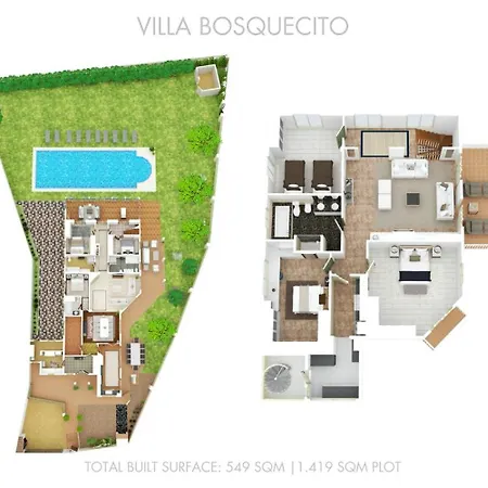 Villa Vacation I Bosquecito, Giant Private Heated Pool, Walk To The Beach, 6 Bdr, Spacious Villa, Bbq, Alarm System, Ample Garden *